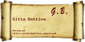 Gitta Bettina névjegykártya