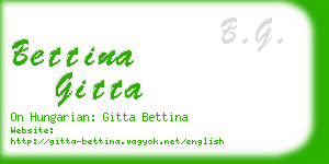 bettina gitta business card